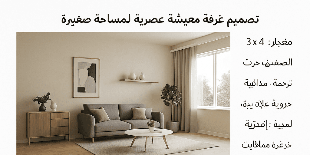 تصميم غرفة معيشة عصرية