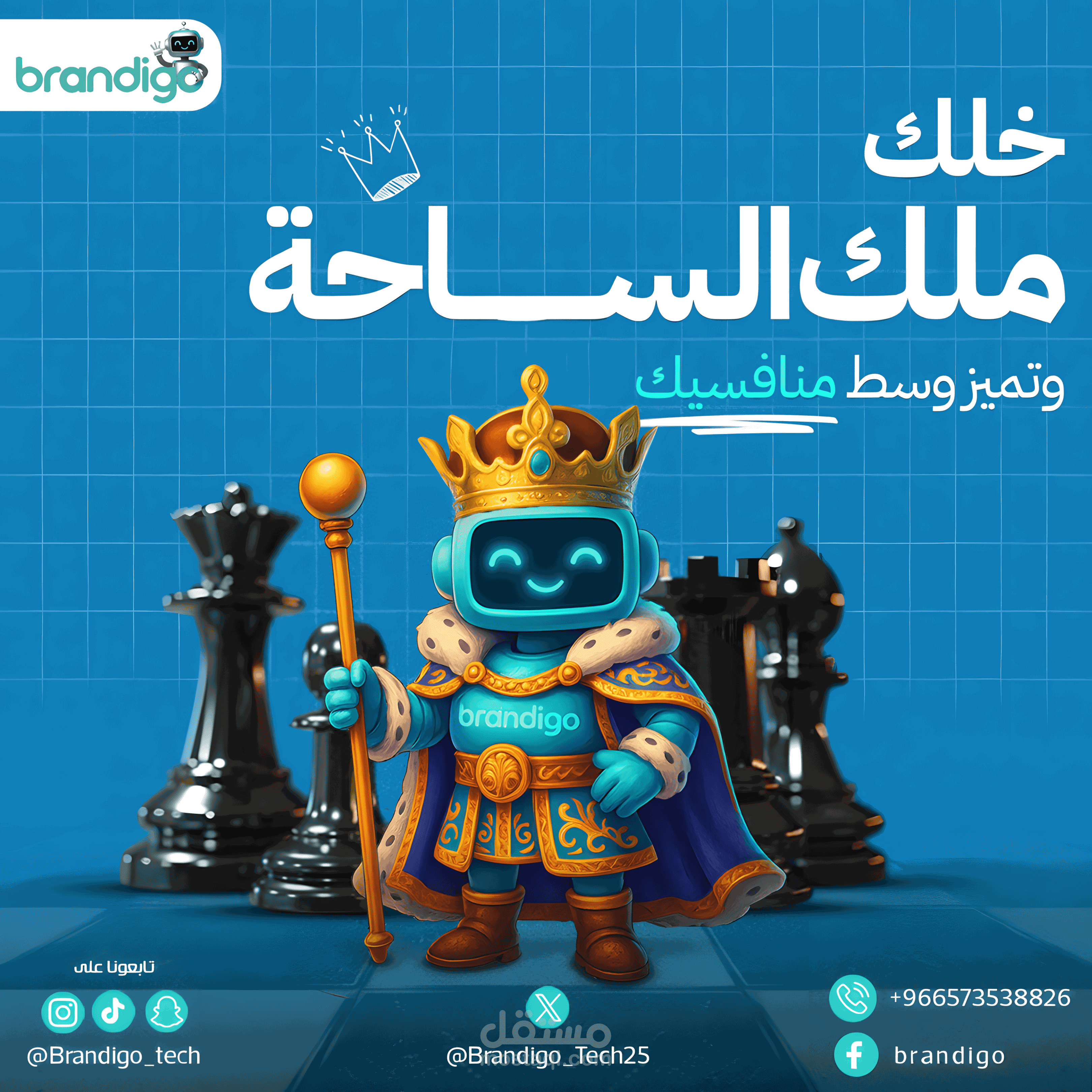 تصميم إعلاني – خلك ملك الساحة