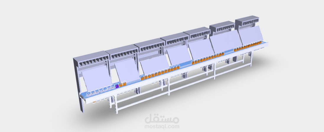 تصميم ناقل (Convoyeur LAD) لخط إنتاج كابلاج باستخدام CATIA