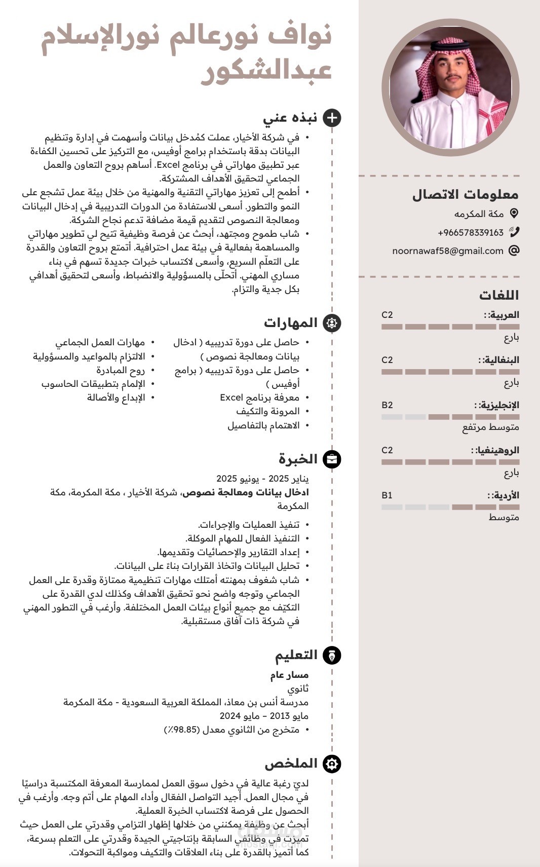 عمل CV طريقة احترافيه