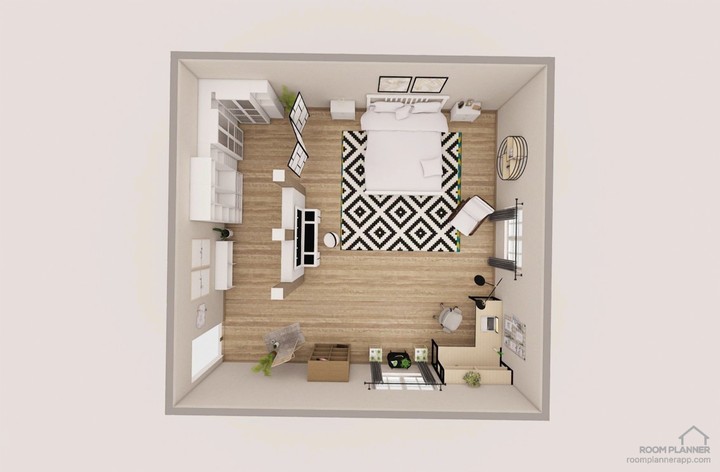 تصميم داخلي لغرفة نوم.