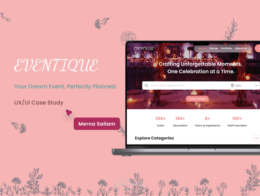 Eventique website for event planning