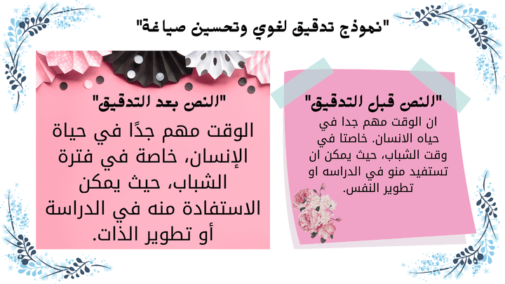 تدقيق لغوي وتحسين صياغة مقال عربي بأسلوب احترافي