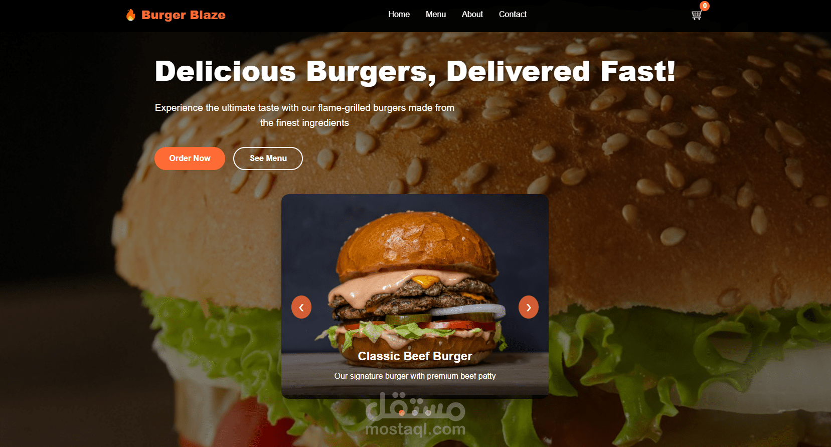 سأقوم بتصميم مواقع لمطاعم Fast Food