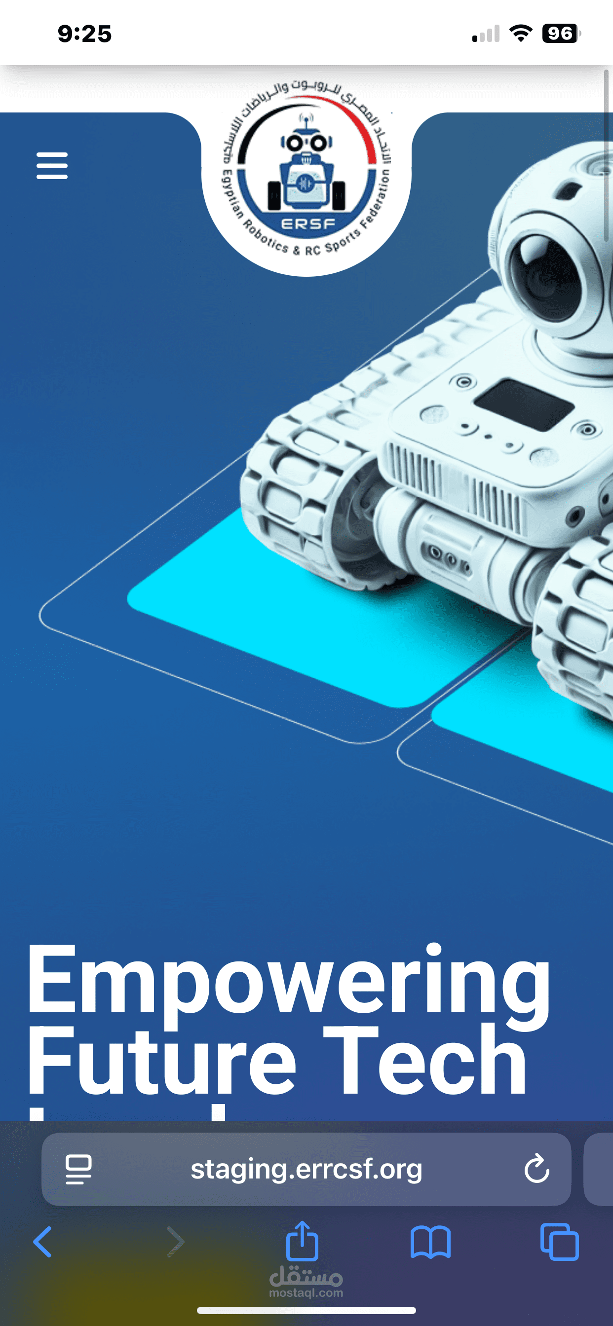 ERRCSF Website (Egyptian Robotics & RC Sports Federation)