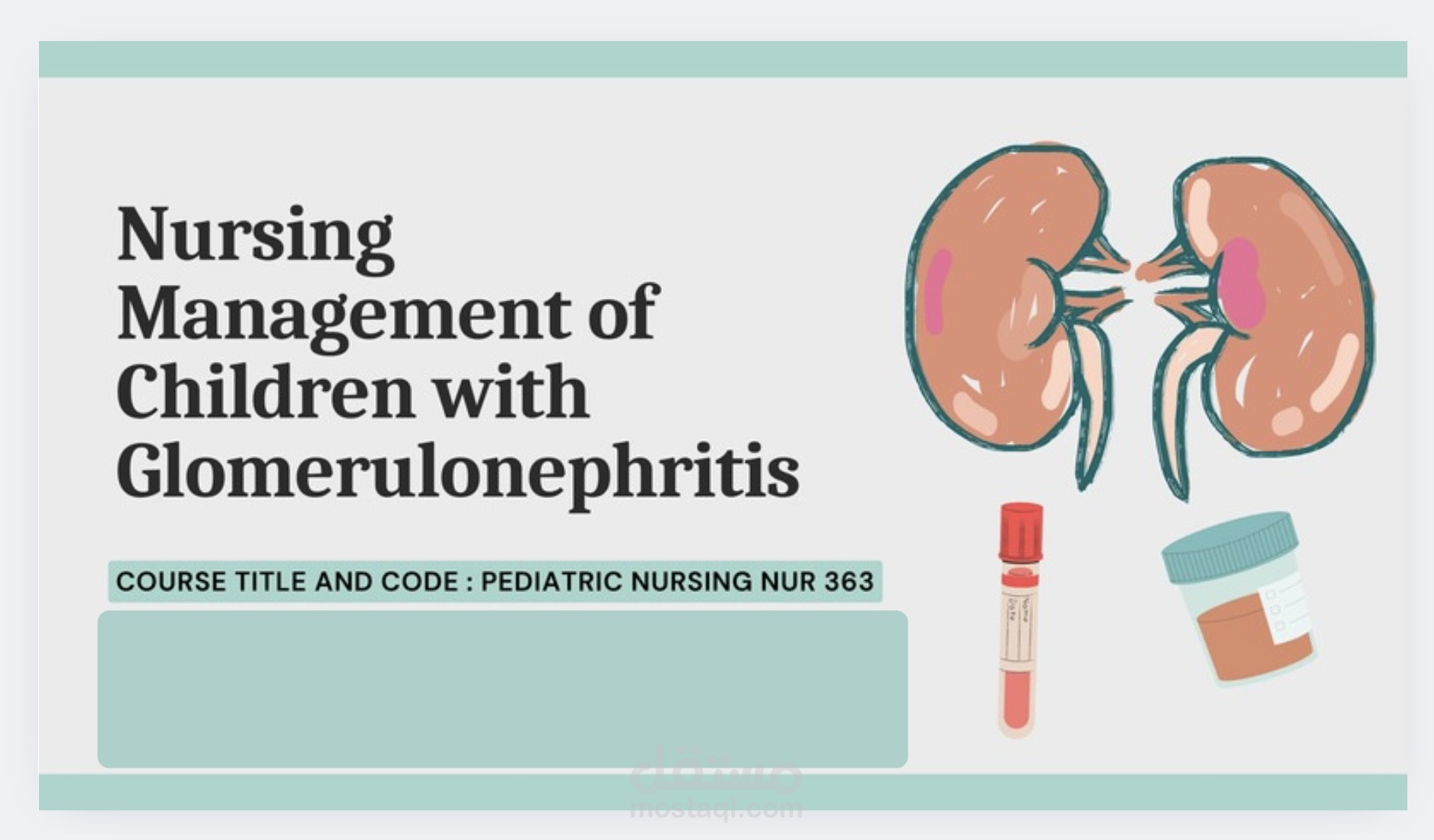 Nursing Management of Children with Glomerulonephritis