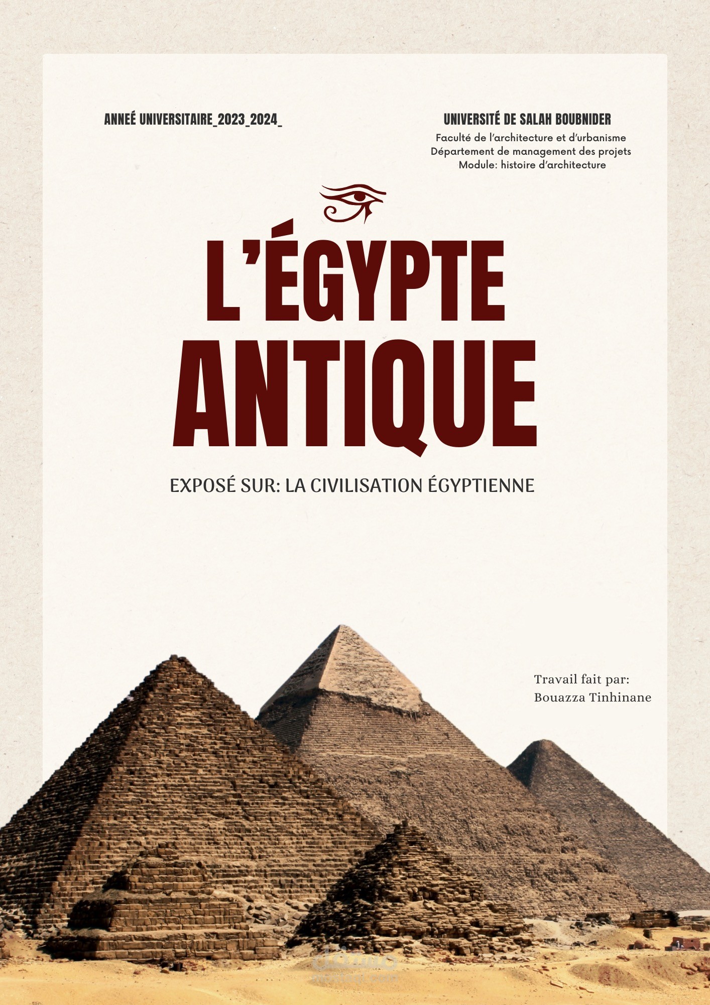 Exposé sur la civilisation égyptienne