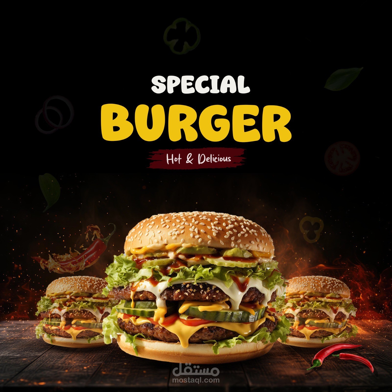 Burger advertisement