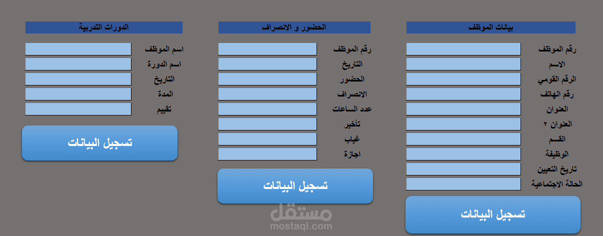 عمل نموذج HR متوسط