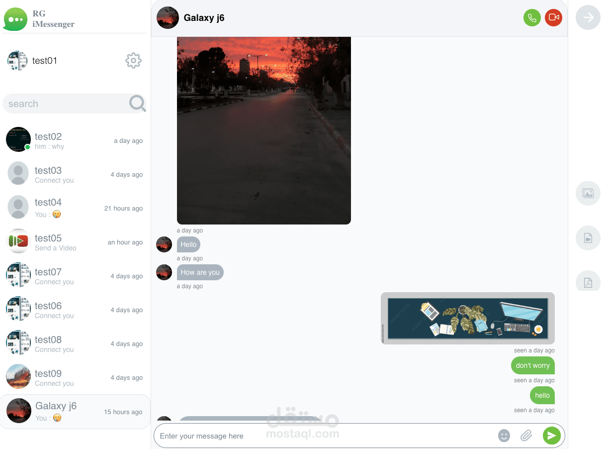 iMessenger - Chat Web App