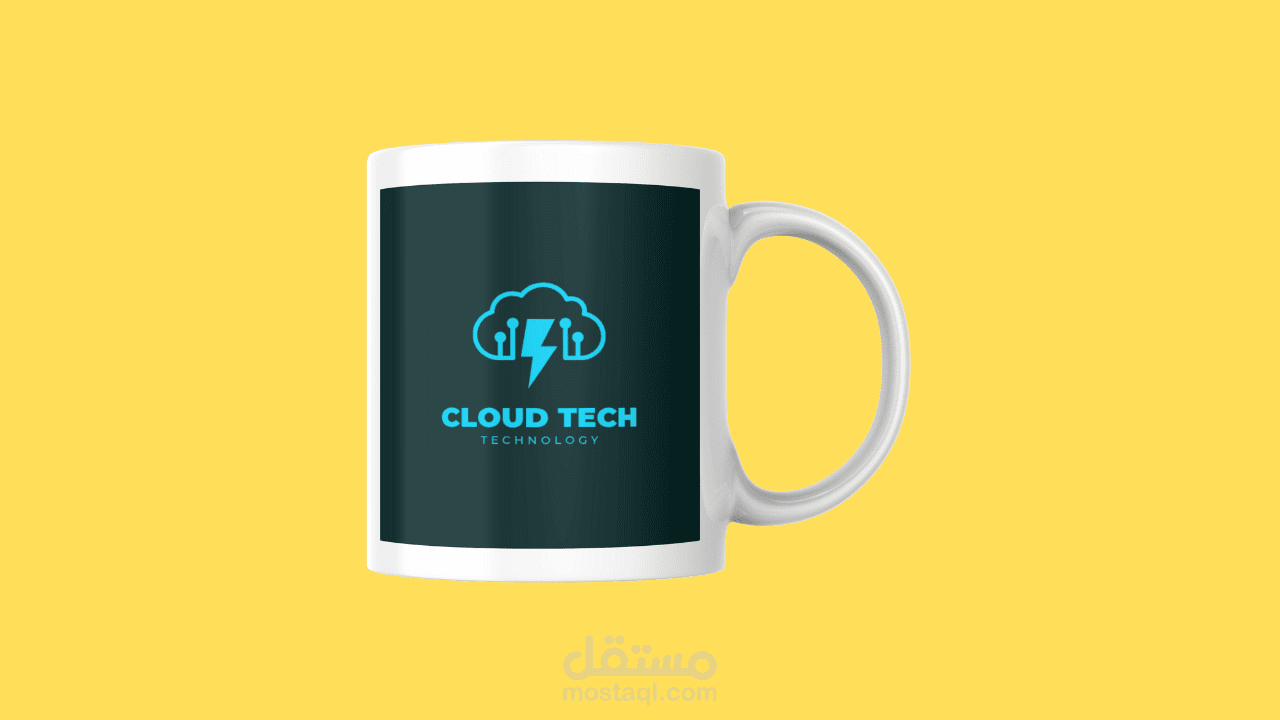 تصميم شعار "CLOUD TECH" - حلول تقنية سحابية