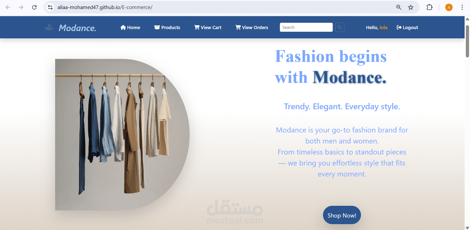تصميم واجهة متجر إلكتروني باستخدام HTML وCSS وJavaScript