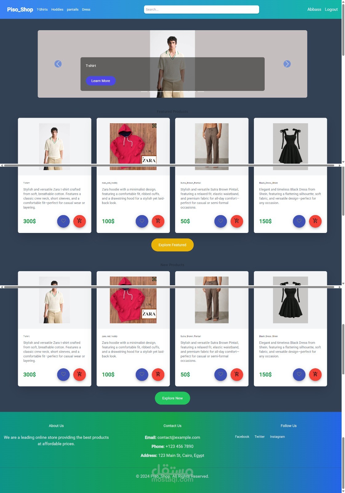 Products E-Commerce