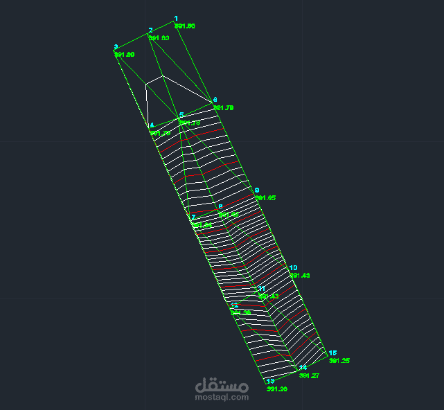 رسم مخطط طوبوغرافي باستعمال AutoCAD وCovadis