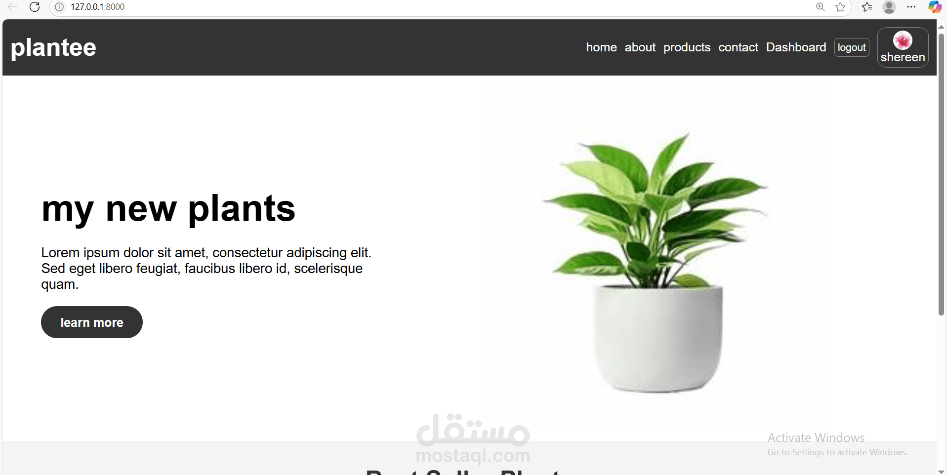 plants shop django