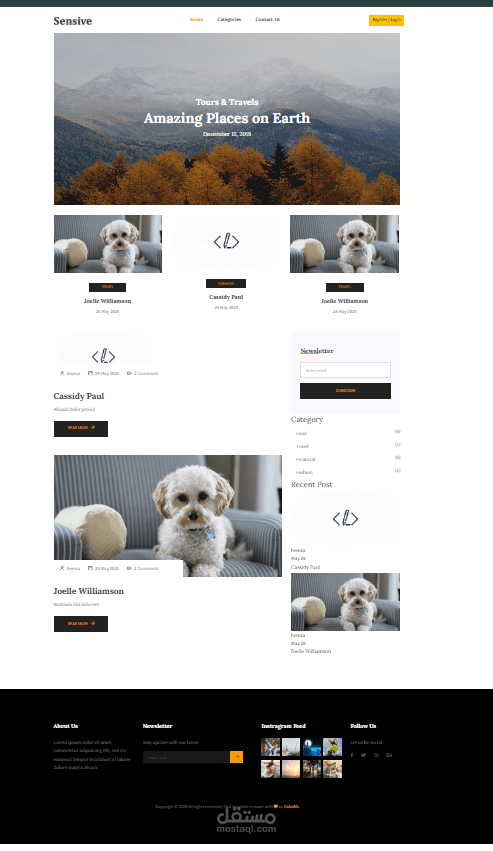 نظام تدوين (Blog) كامل باستخدام Laravel 10 – CRUD + Auth + Categories