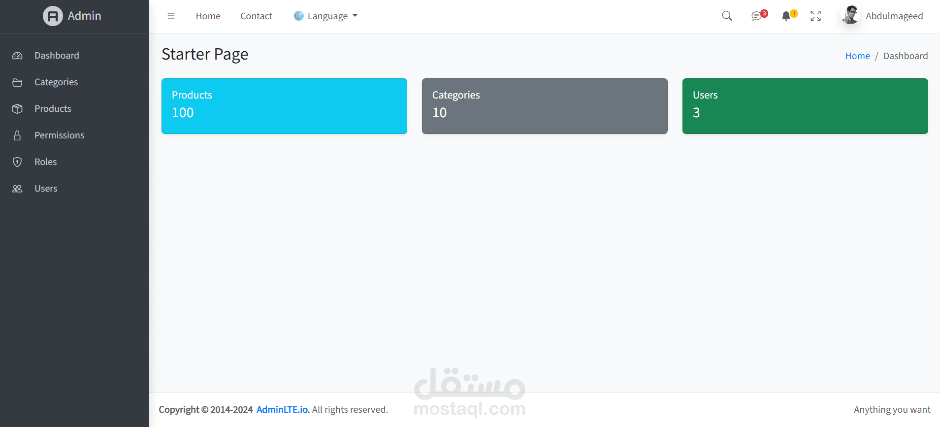 Multi-Permissions Admin Panel – Personal Project