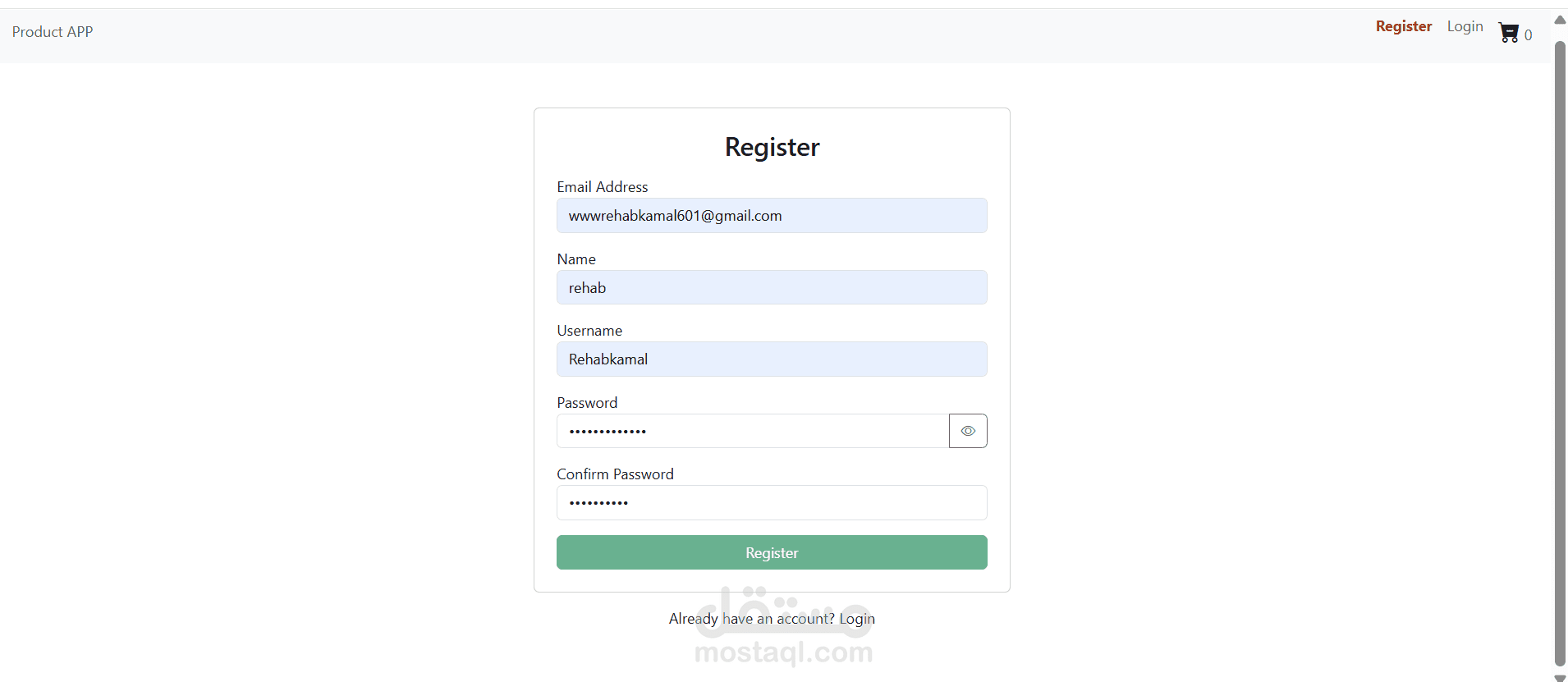 تم تطوير نظام يتضمن خصائص تسجيل الدخول وتسجيل حساب جديد، مع مراعاة تجربة المستخدم والحماية الأساسية.