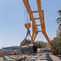 تصميم ونش جانتري 25 طن ببحر كلي 53 متروارتفاع 14 مترا