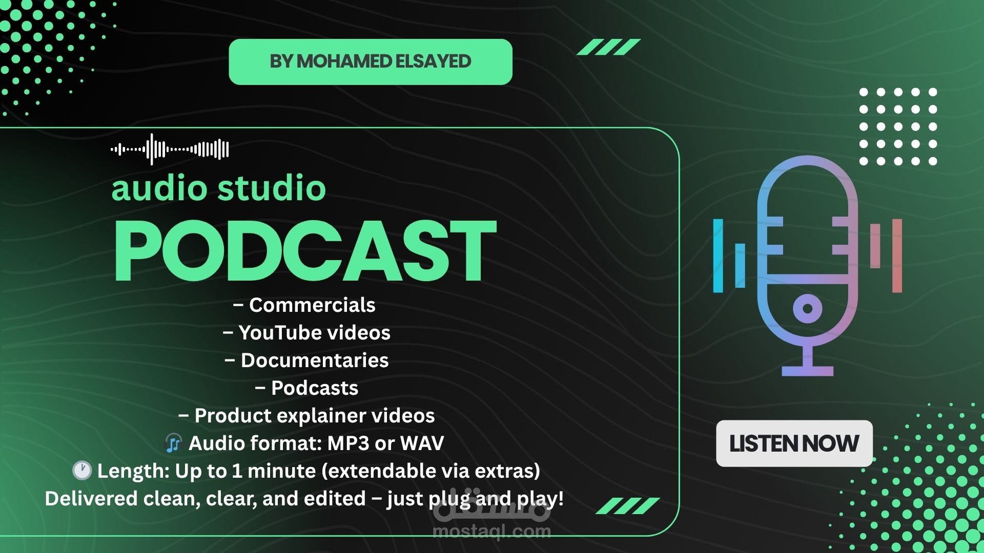 Professional Arabic & English Voice Over – Fast Delivery