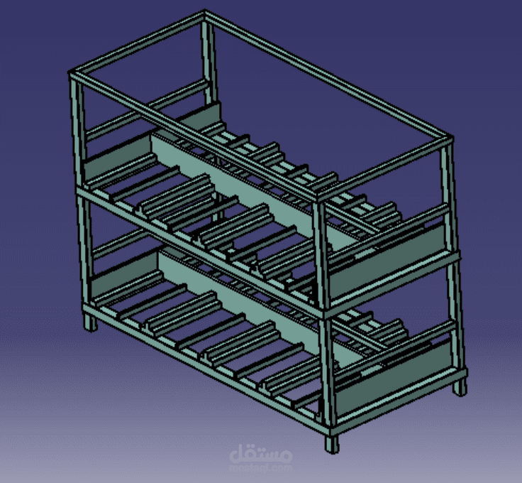 تصميم نظام رفوف لتخزين باستخدام CATIA V5