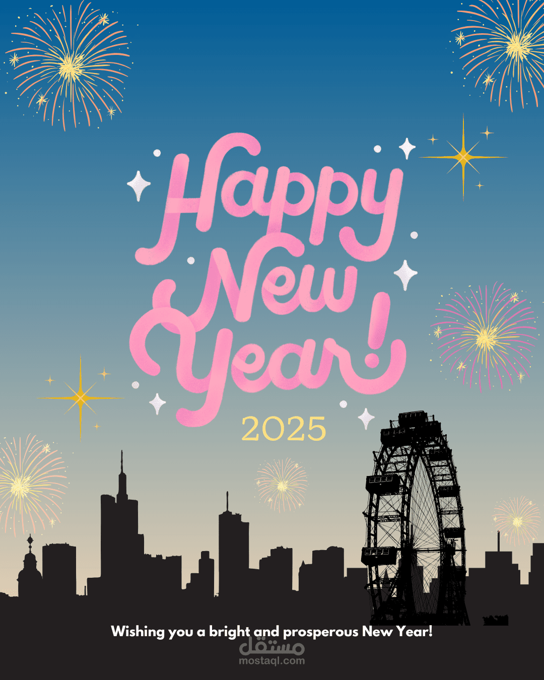 Instagram post wishing a happy new year for everyone