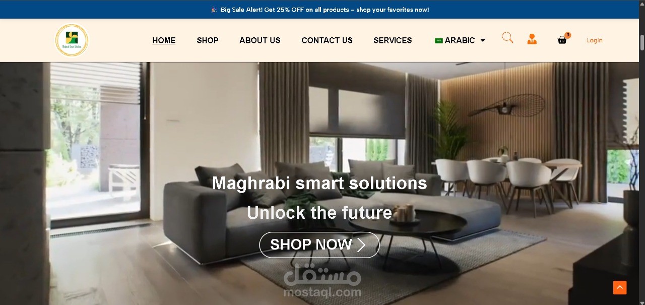 تطوير وتصميم الموقع الرسمي لشركة Maghrabi Smart Solutions