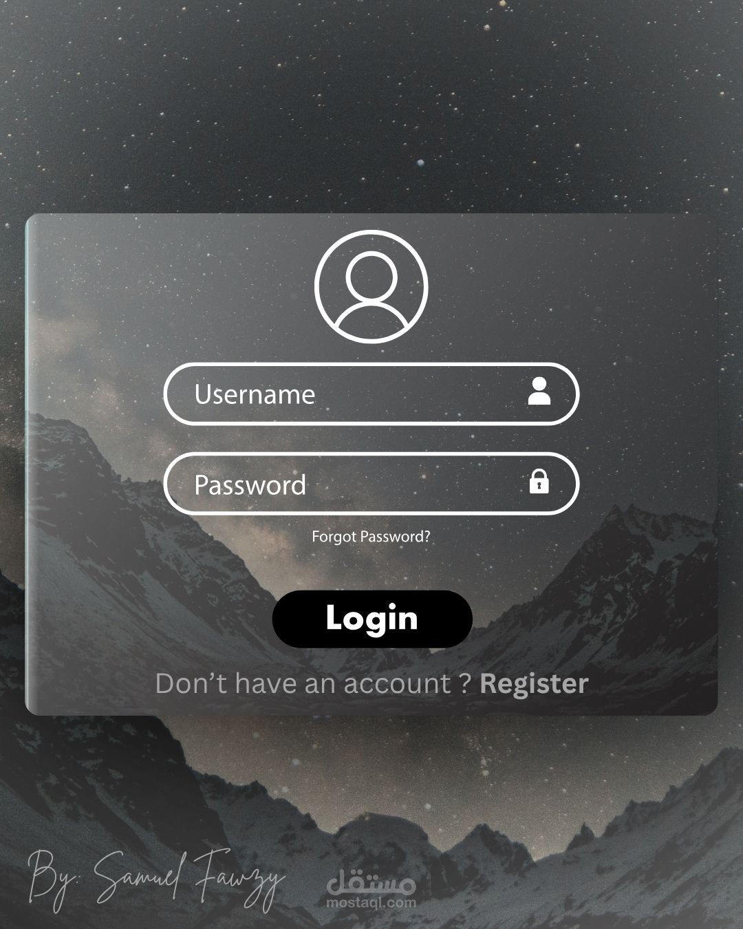 Login page