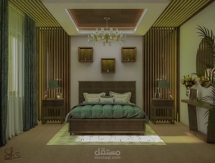 غرفة نوم من المفهوم العمارة الحديث (Neoclassical Style) في تركيا مدينة الريحانية