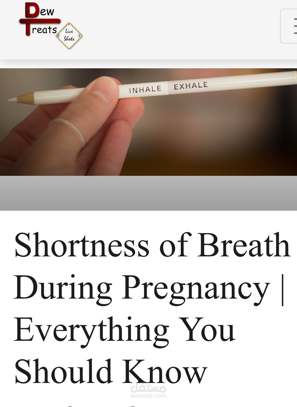 Shortness of breath during pregnancy