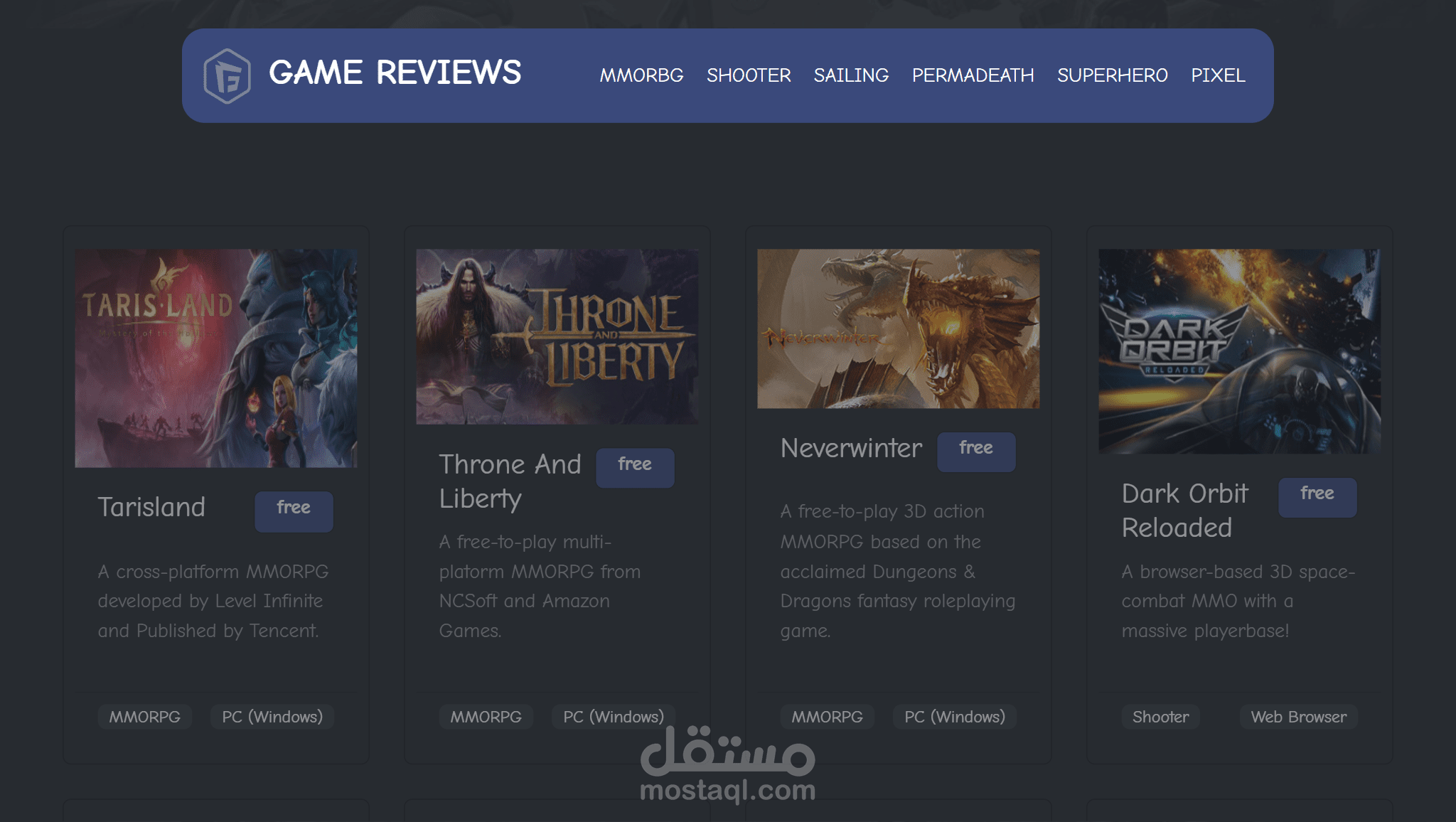 Game Reviews using API