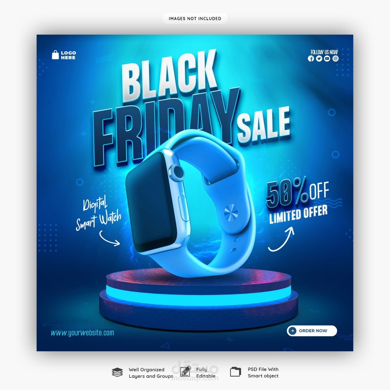 تصميم وإدارة إعلان ممول لعروض Black Friday