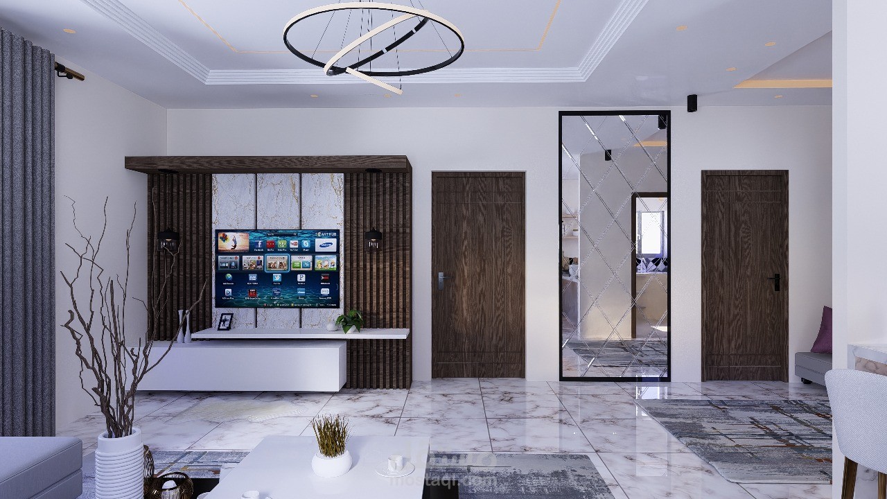 تصميم شقة سكنية تعكس الابداع والفن