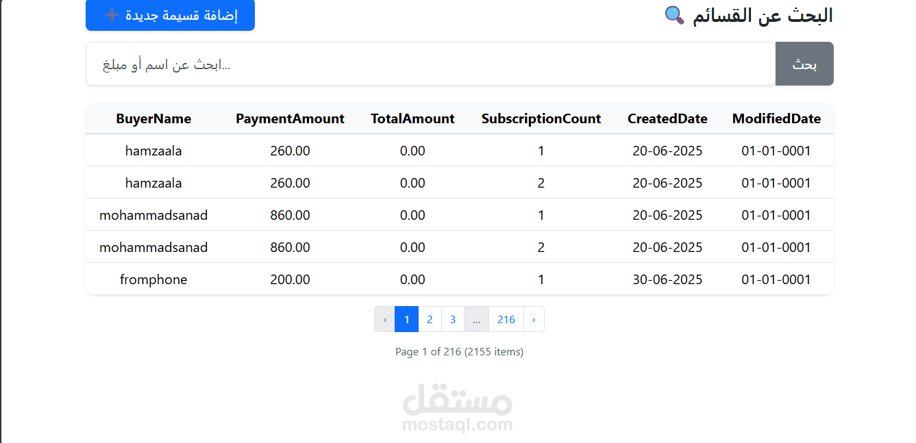 CousinBoxes – نظام ويب لإدارة التقسيمات والاشتراكات باستخدام ASP.NET Core