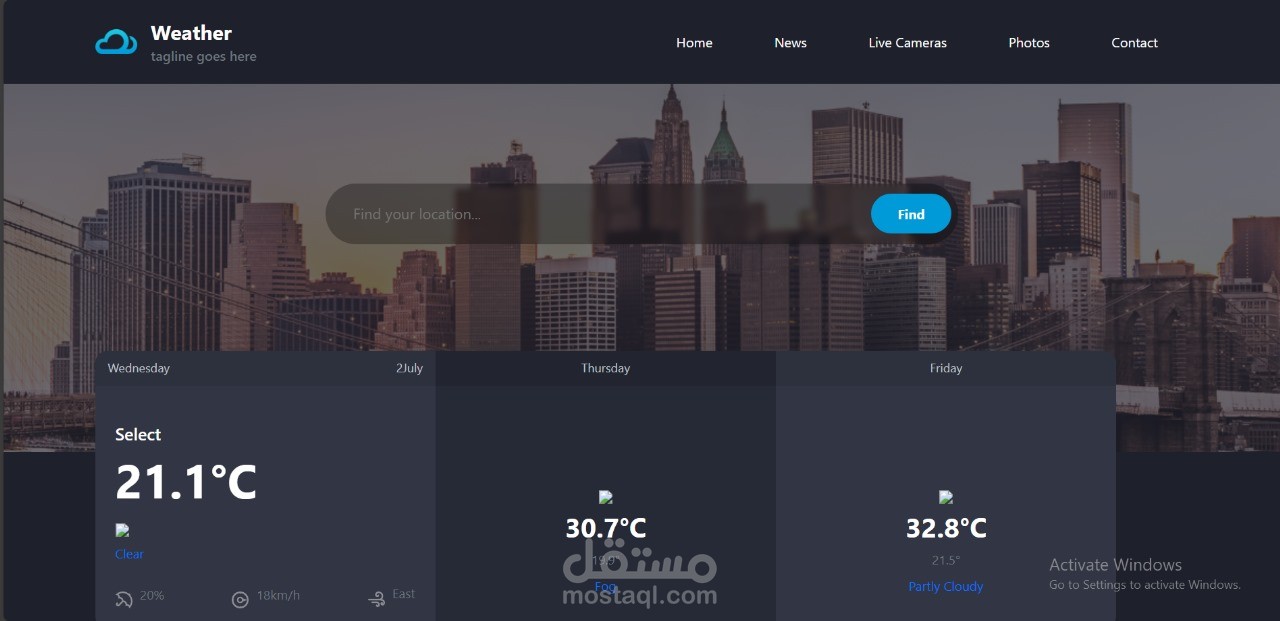 Weather App – Real-Time Weather Forecast Using OpenWeather API