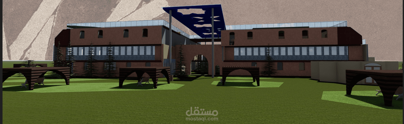 مركز ثقافي مستوحى من الزخارف المغربية
