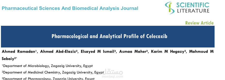 Pharmacological and Analytical Profile of Celecoxib