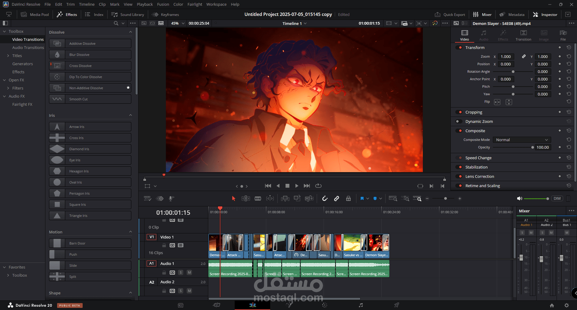 تصميم انمي