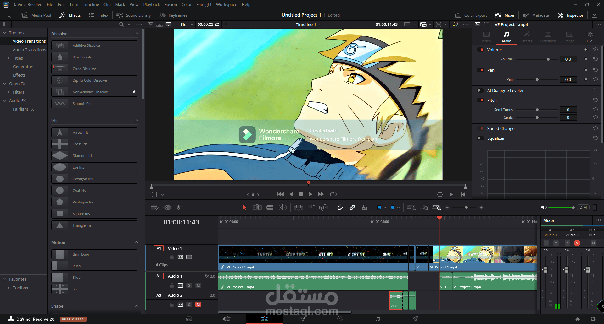 مونتاج و تصميم انمي