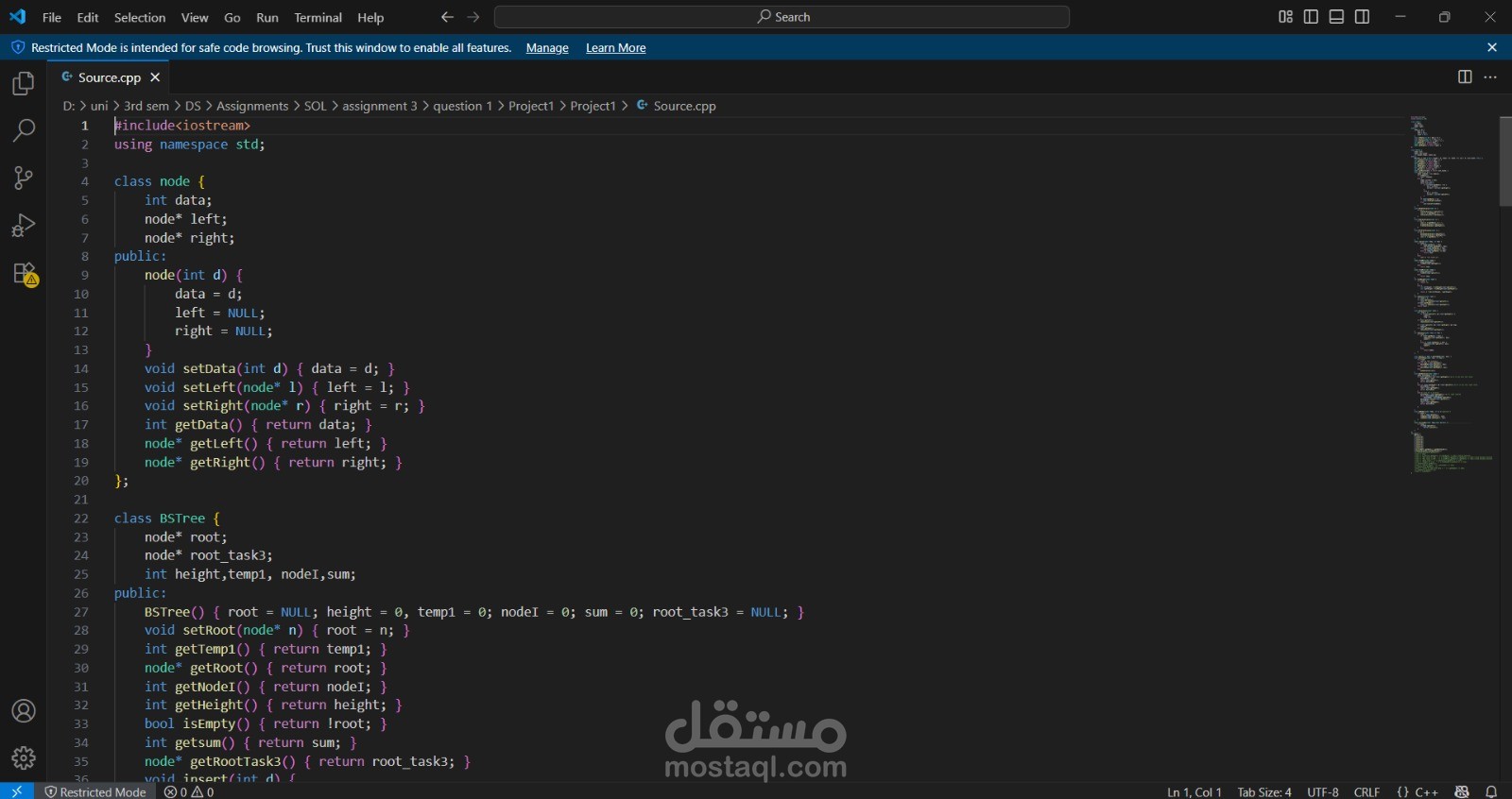 Data structures (BST)