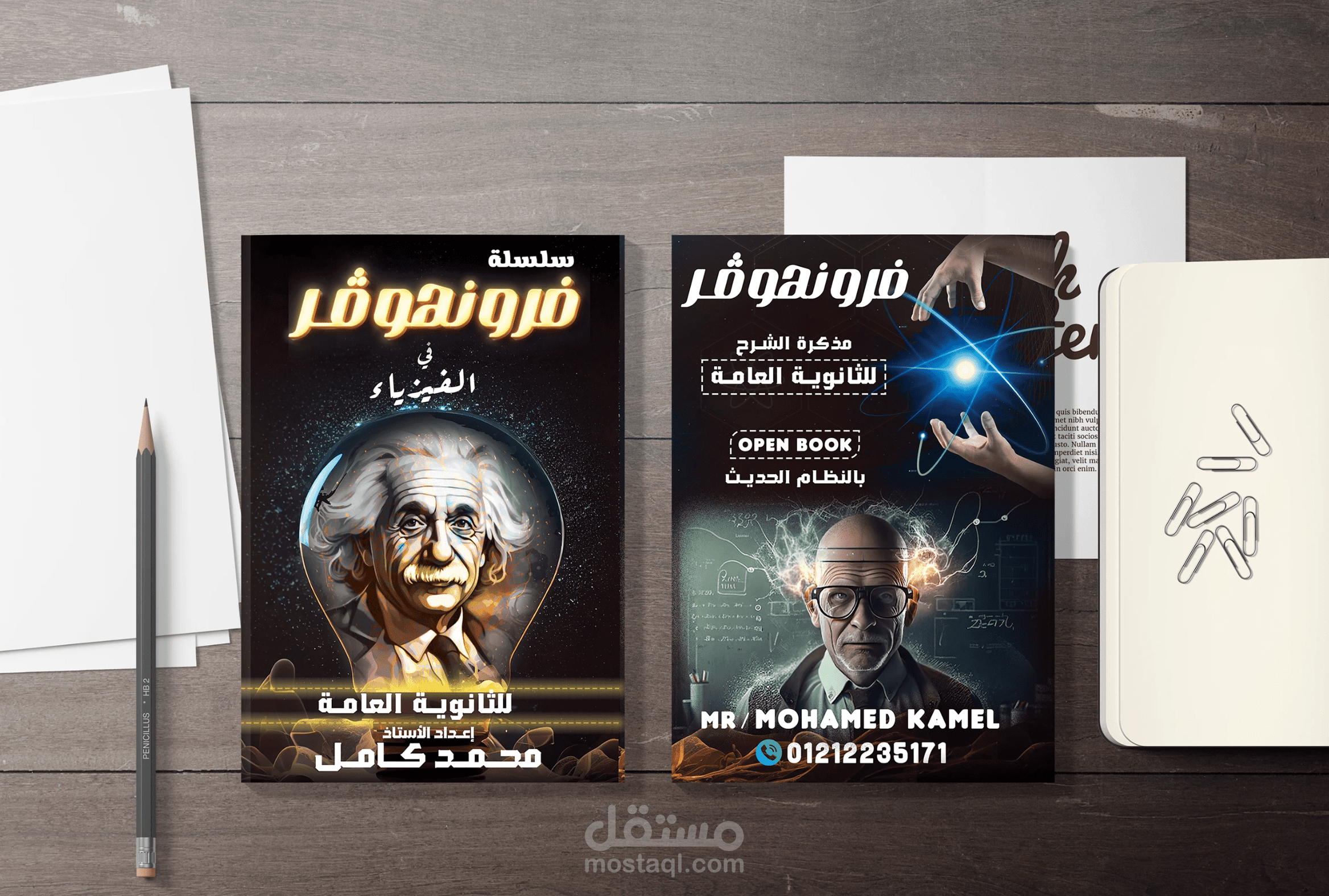 تصميم غلاف مذكرات سلسلة فرو نهـوفر | فيزياء الثانوية العامة