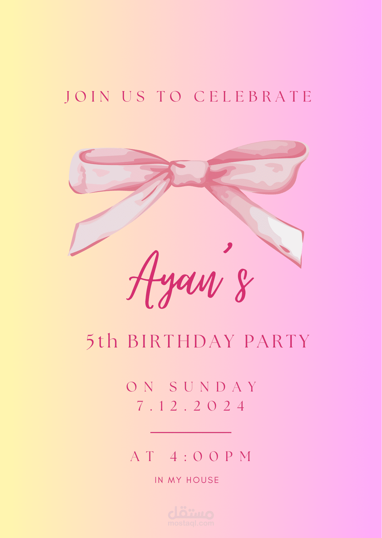 Birthday party invitation