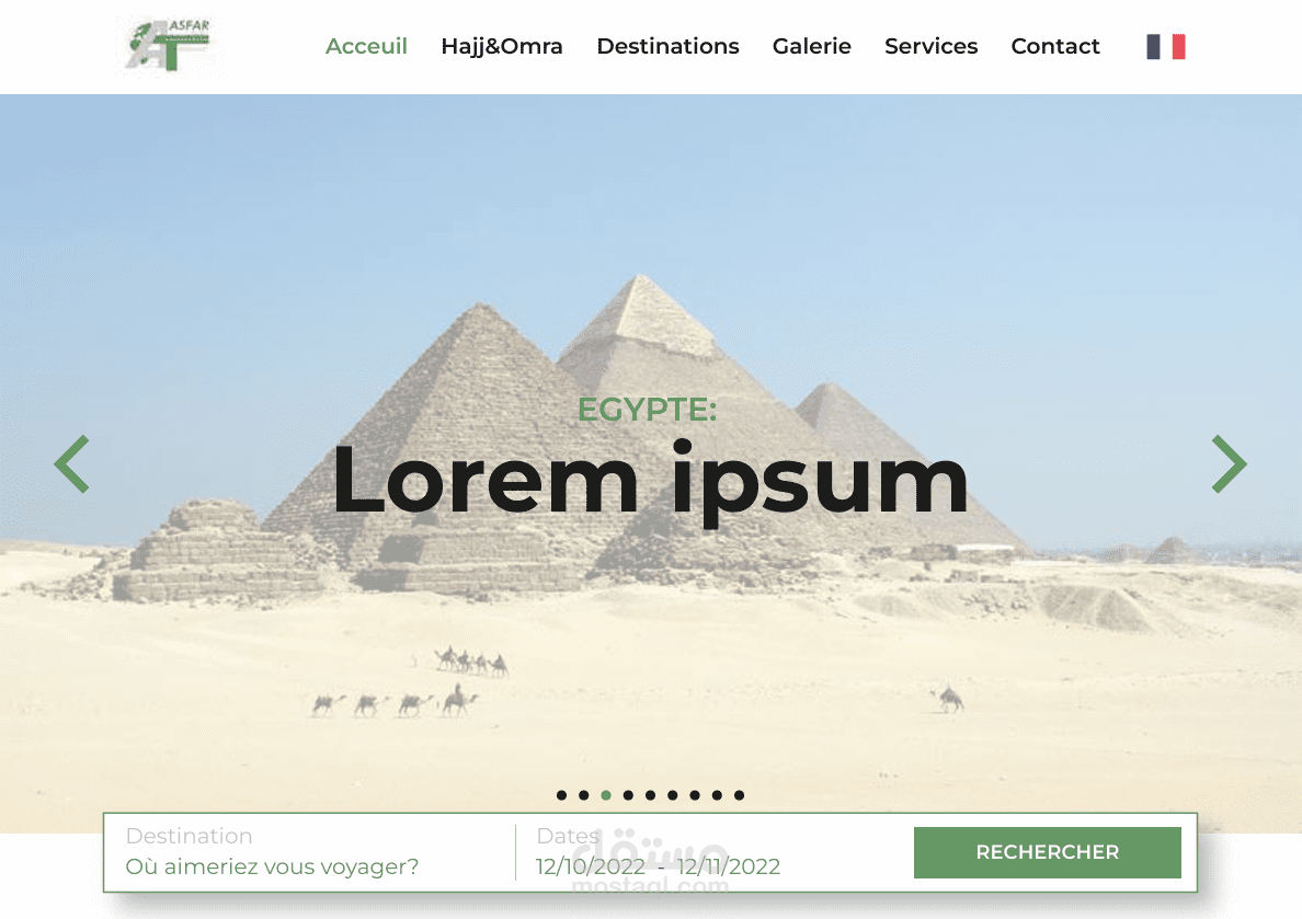 تصميم تجربة المستخدم وواجهة مستخدم لموقع إلكتروني