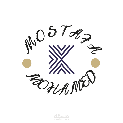 شعار احترافي باسم "Mostafa Mohamed" بتصميم أنيق ومميز