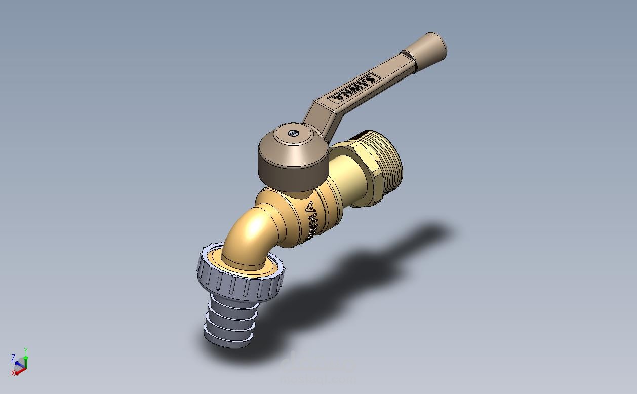 faucet Assembly Modeling in SolidWorks with Sheet Drawing