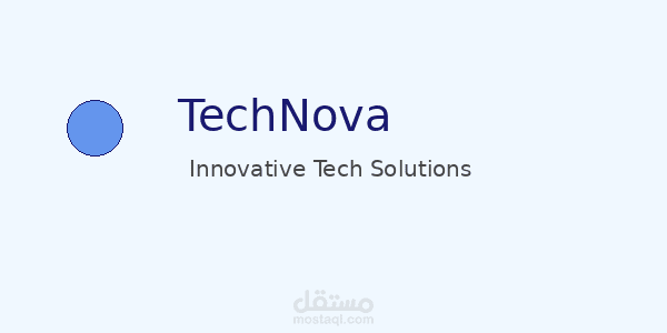 تصميم شعار لمشروع وهمي – TechNova