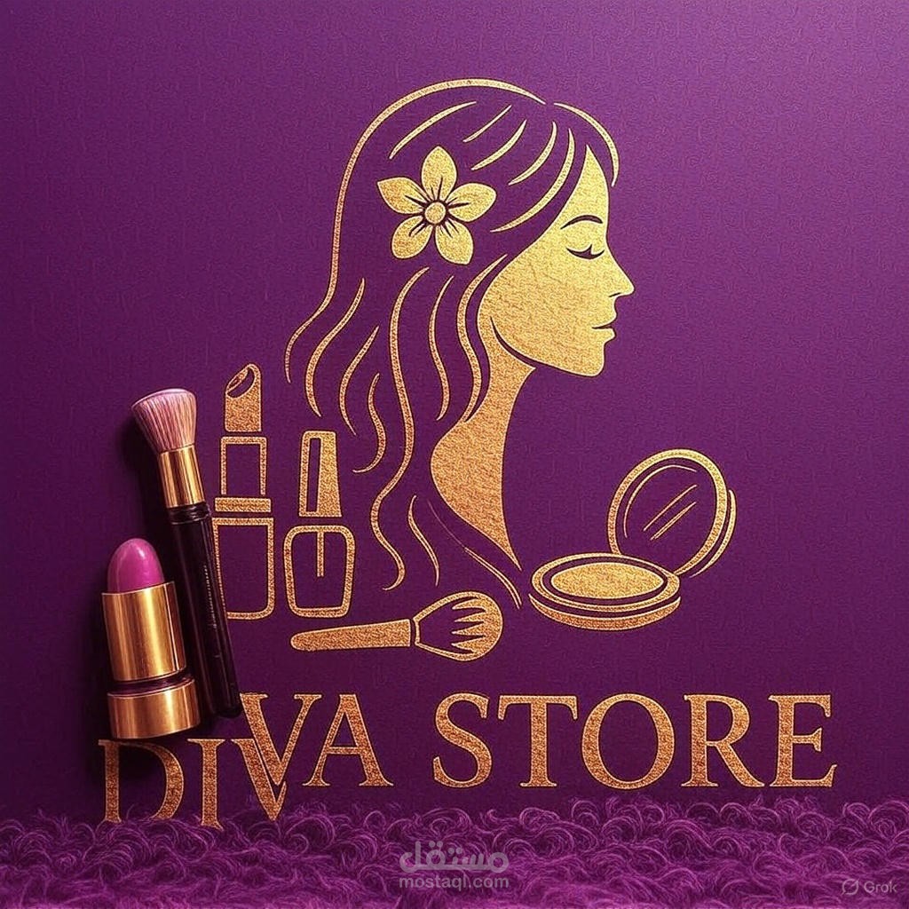 شعار "Diva Store" — أناقة أنثوية ولمسة من الفخامة