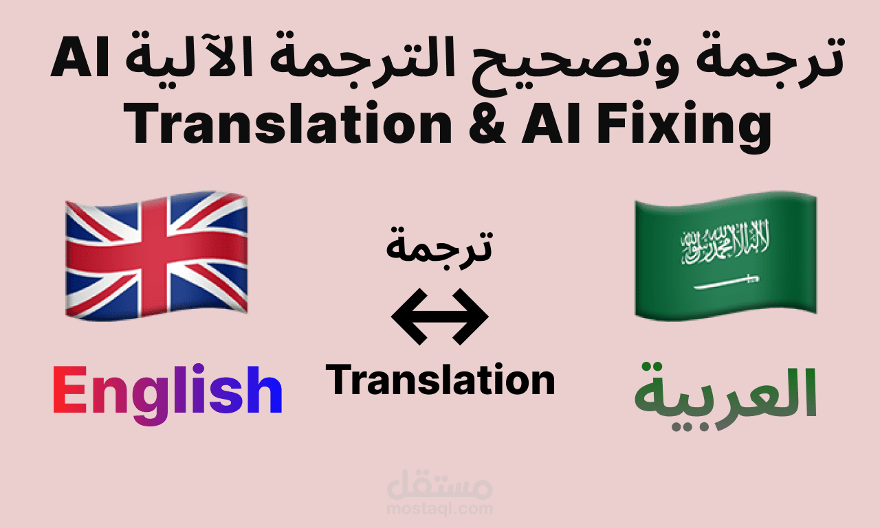ترجمة وتصحيح ترجمة آلية من اللغة الإنجليزية إلى اللغة العربية.
