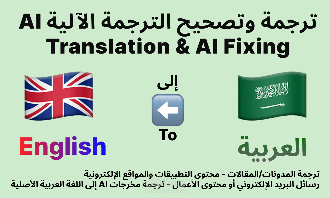 ترجمة احترافية من العربية إلى الإنجليزية