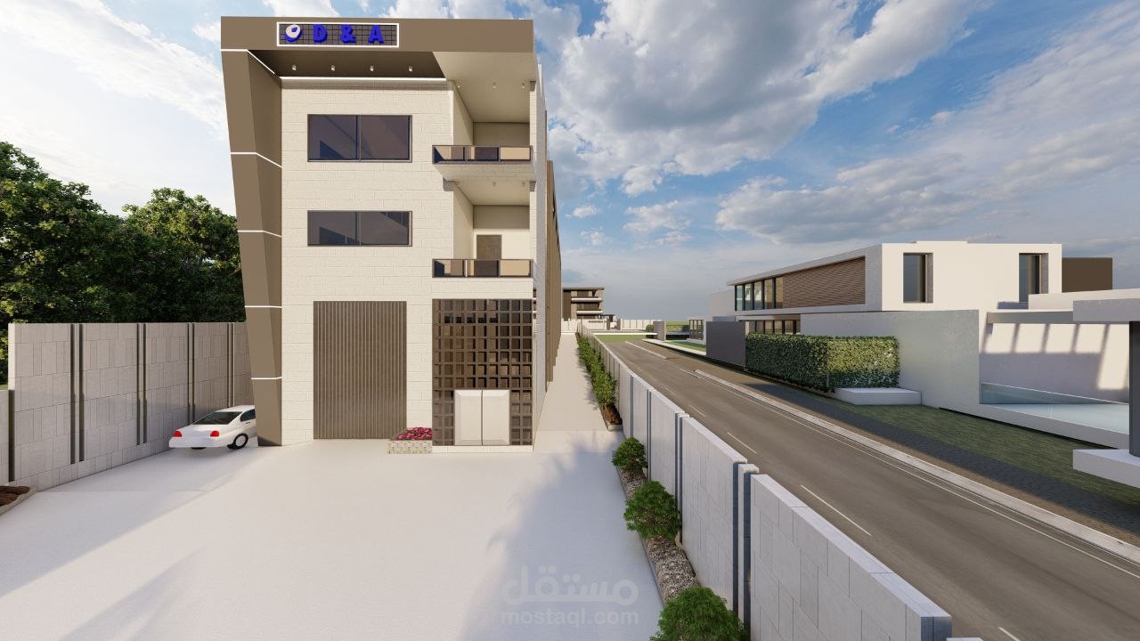 تصميم واجهات خارجية لمصنع أدوات كهربائية